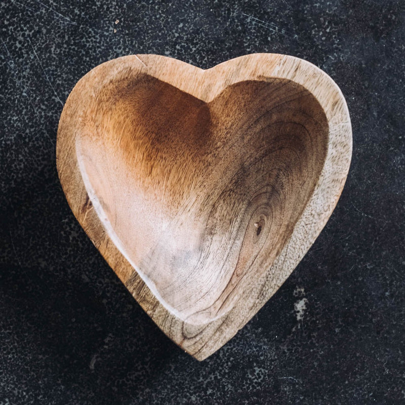 Wooden Heart Bowl