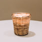 Bamboo and Glass Votive - Tapered